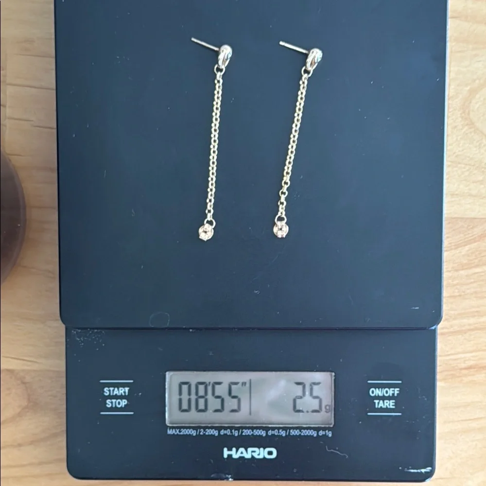 Diamond Sphere Rolo Loop Earrings - Picture 3 of 5